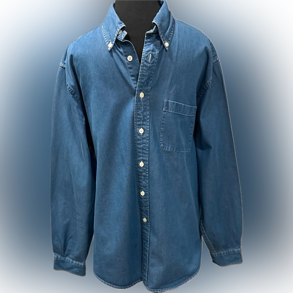 Brooks Brothers Denim Button-Down Shirt in Blue